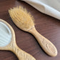 Vintage victorian Celluloid hand mirror and brush set