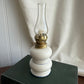 Vintage white and blue Oil Lamp