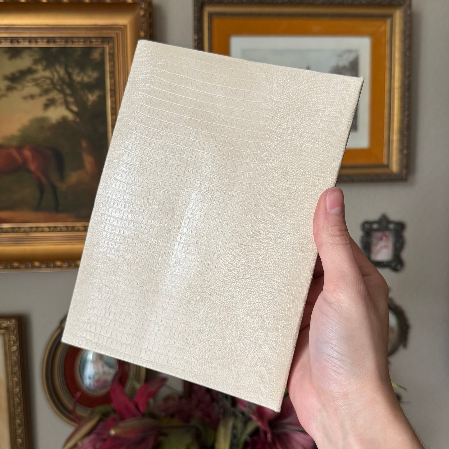 Vintage cream photo album