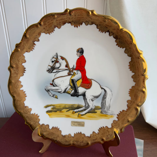Handbemalt Man riding a Horse Plate