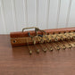 Vintage Wood and Brass Tie/Scarf/Belt Organizer