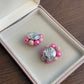 Vintage Faux Pearls Clip On Earrings Japan