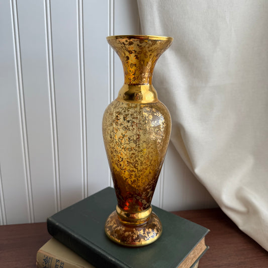 Gold Accent Flowers Bud Vase