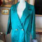 Vintage Turquoise Trench Coat