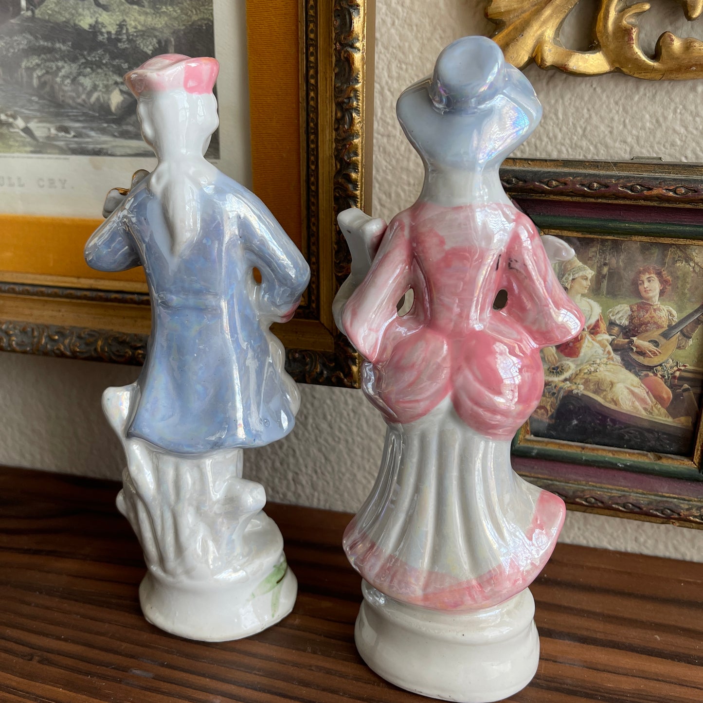 Vintage Porcelain Man and Woman Figurines