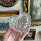 Vintage Crystal Heart Trinket Box