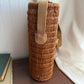 Wicker Wine Picnic Basket Carry Strap