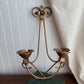 Homco Double Arm Candle Tulip Rose Holder Wall Sconce