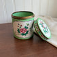 Vintage Chinese Hand-Painted Enamel Over Brass Tea Caddy Lidded Canister