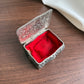 Vintage Metal tin Footed Trinket Jewelry Box Japan