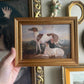 Vintage style Two greyhound in scenery painting art print frames