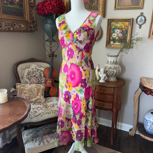 Bright colorful Floral Dress Jillian Jones