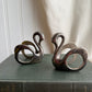 Vintage silver plated swan napkin holders set of 2