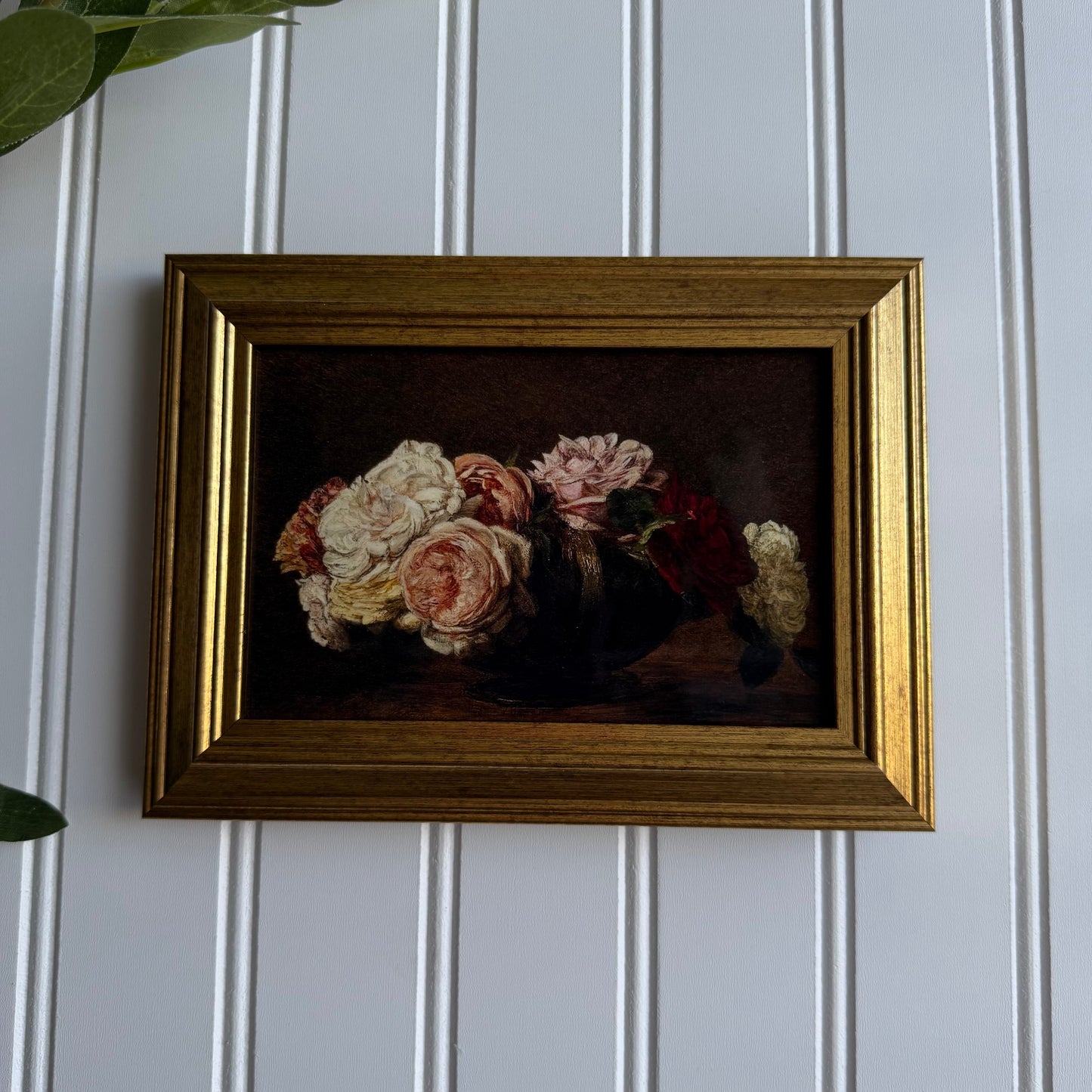 Vintage Style Flowers in Vase Still Life Art Print gallery wall