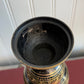 Brass vase with black etched details