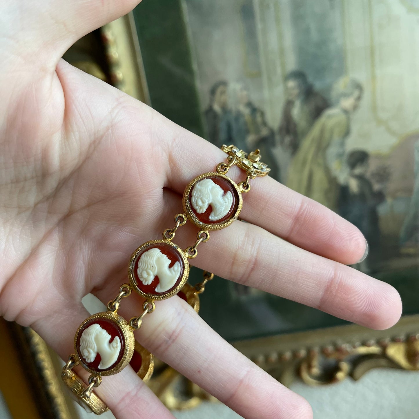 Faux Cameo resin Bracelet