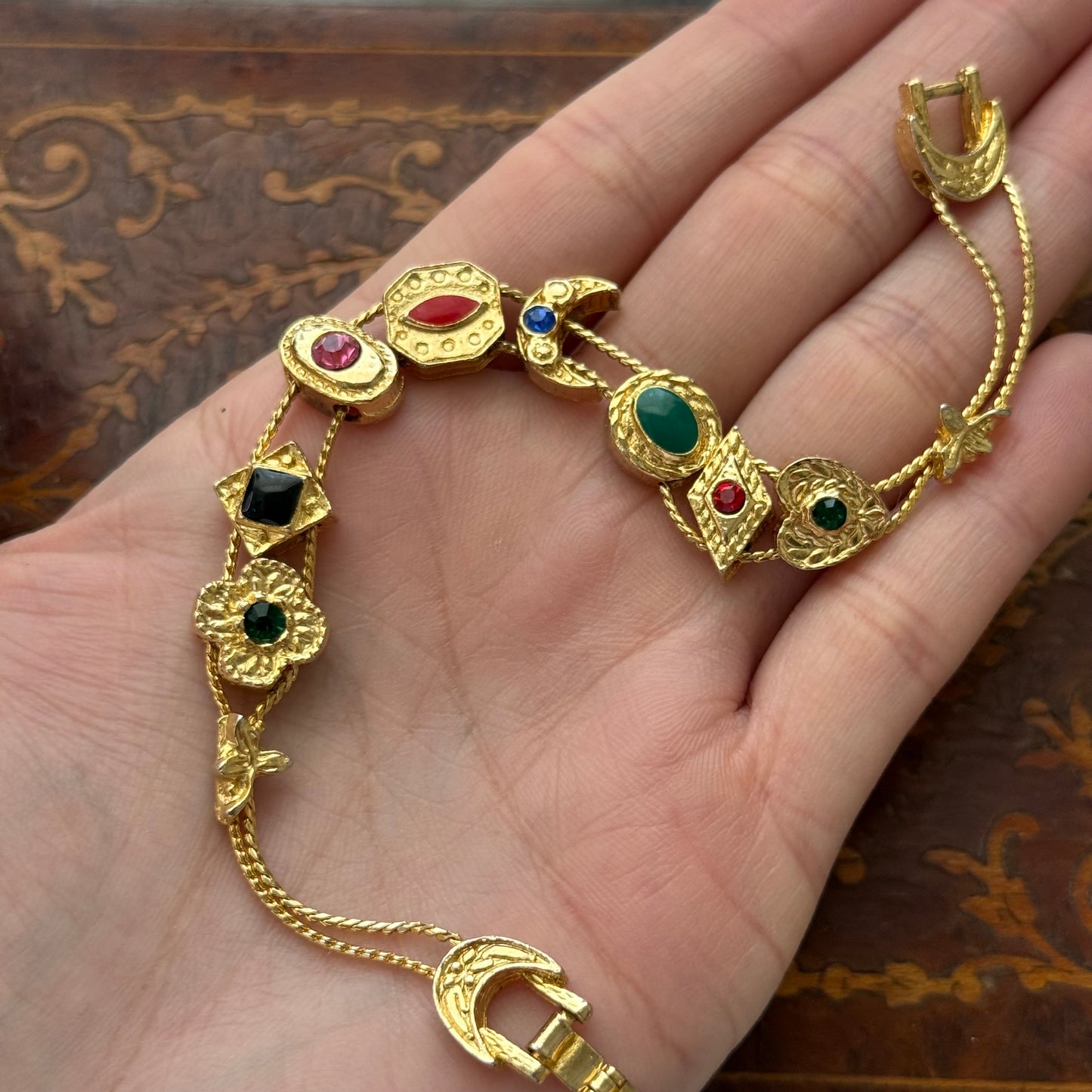 Vintage Slider Charm Bracelet