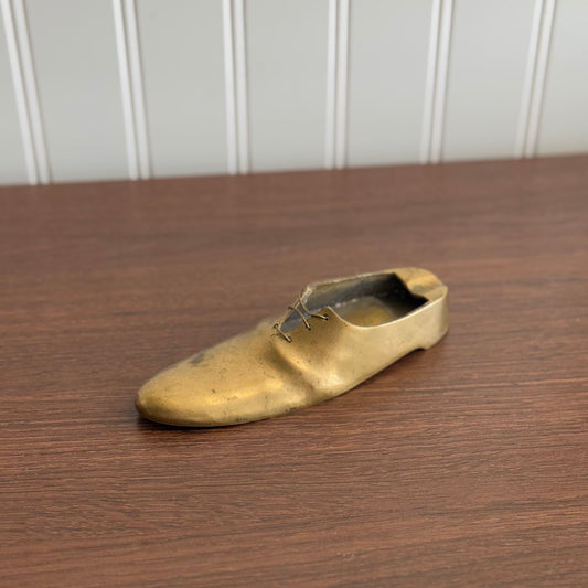 Vintage Brass Shoe Ashtray