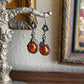 Sterling 925 Amber color drop Earrings