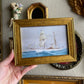 Vintage Style Boat & Ocean scenery framed Print gallery wall