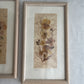 Set of 2 Dried flower art framed