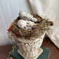 Bird nest on pedestal