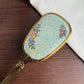 Vintage Blue Gold tone Brush