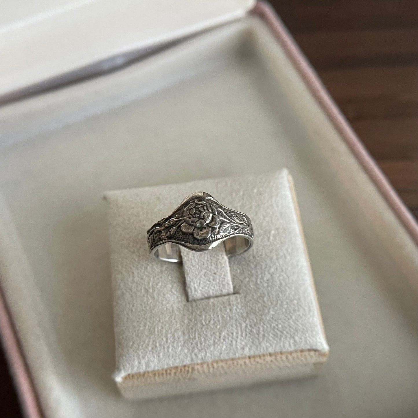 Sterling Silver Rose detailed Ring