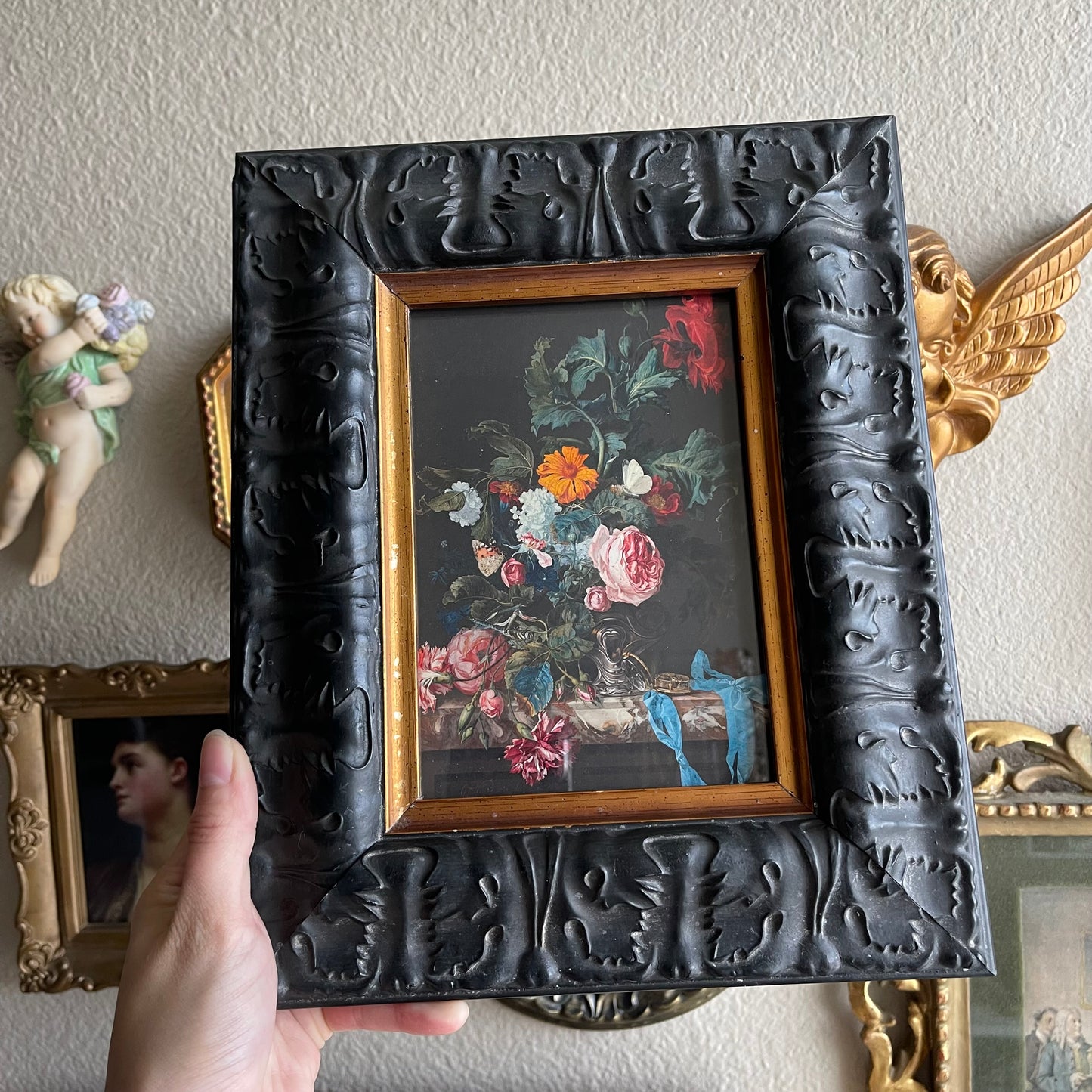 Vintage Inspired Dark Moody Art Print Framed