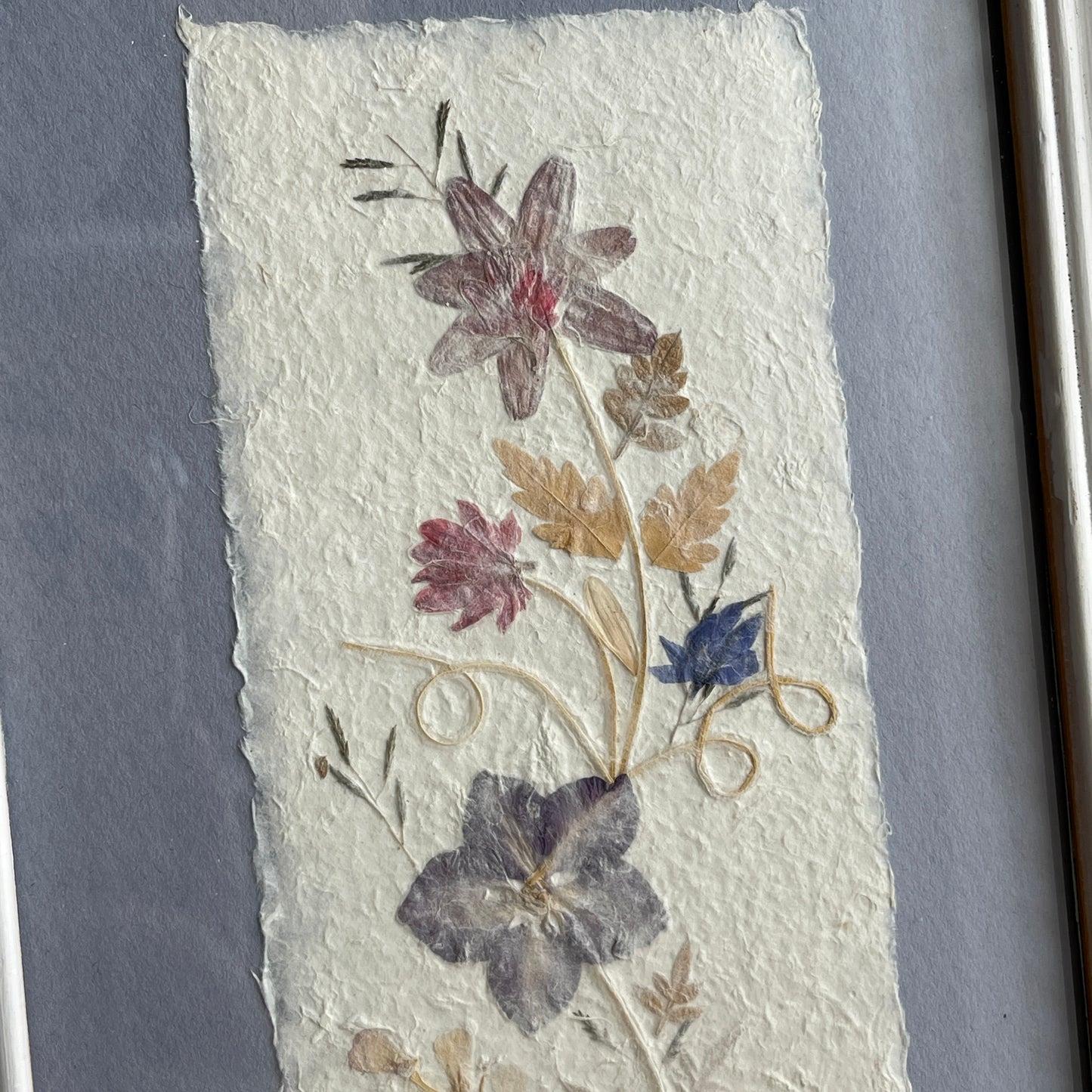 Blue Framed Dried Flowers