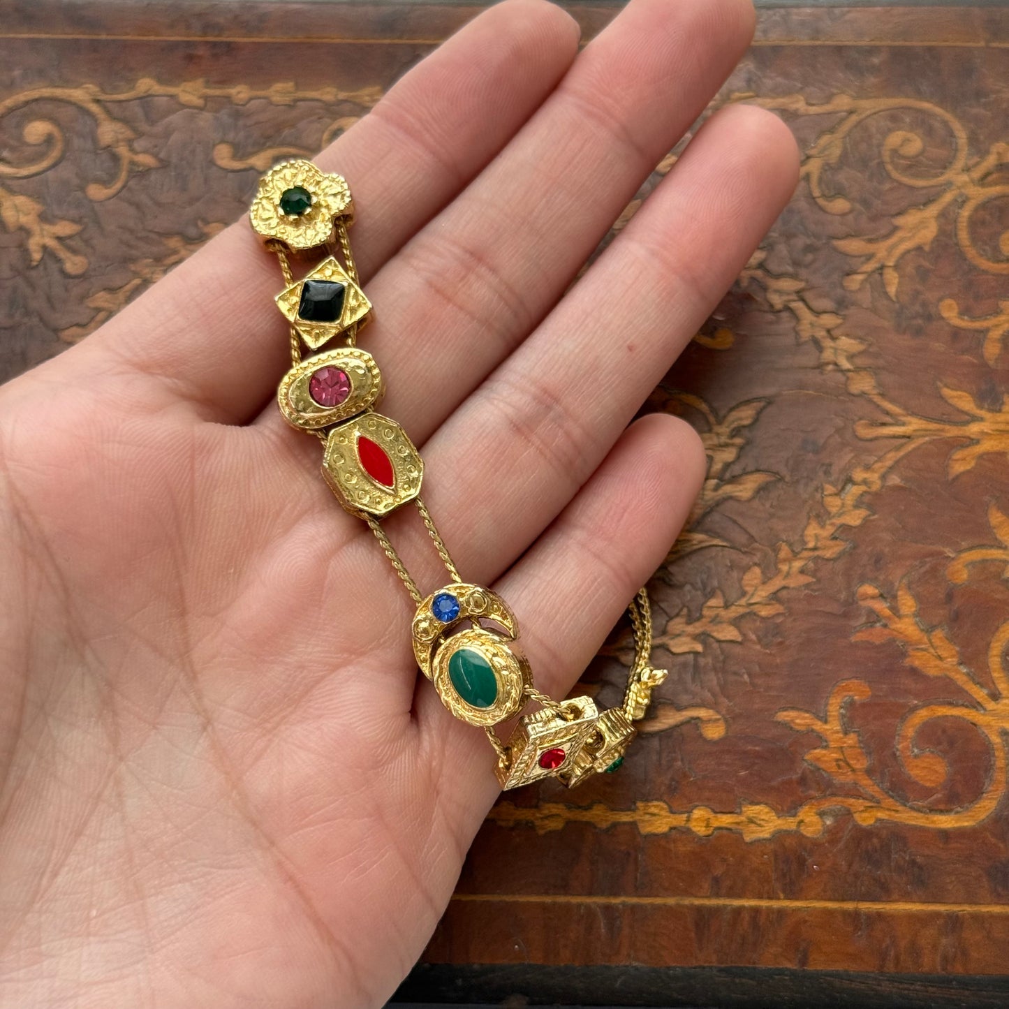 Vintage Slider Charm Bracelet