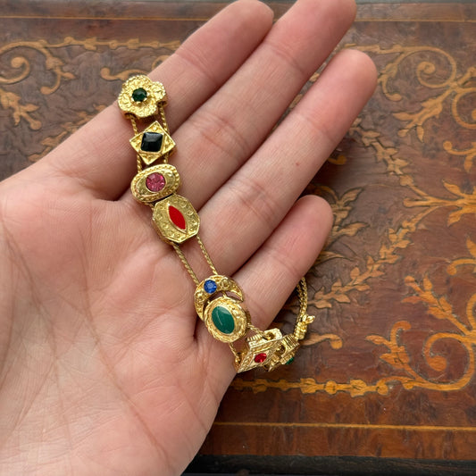 Vintage Slider Charm Bracelet