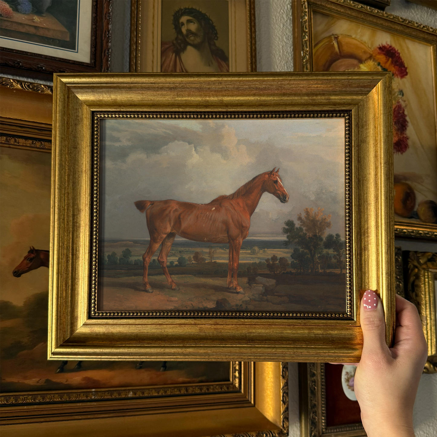 Vintage Inspired Horse in Landscape Framed Art Print Gallery Wall 8x10