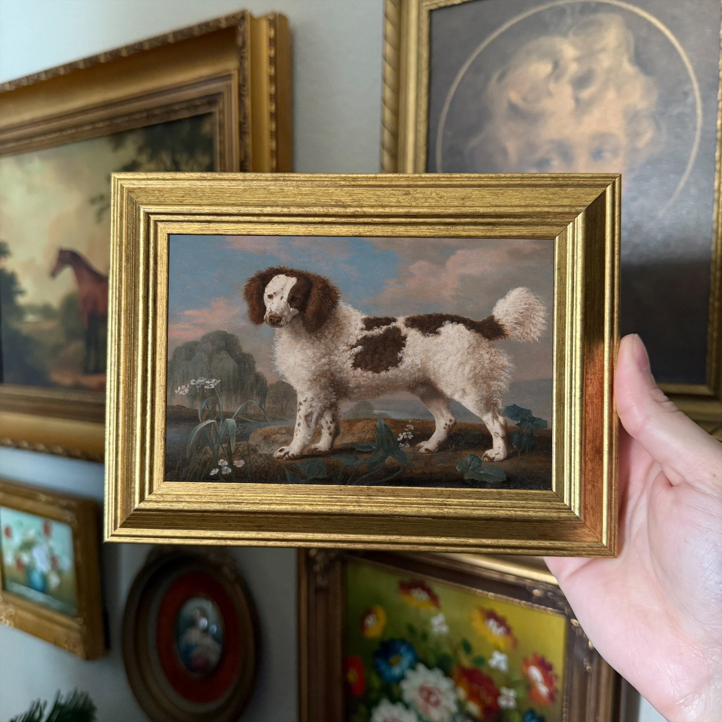 White and Brown Dog Art Print Gallery Wall