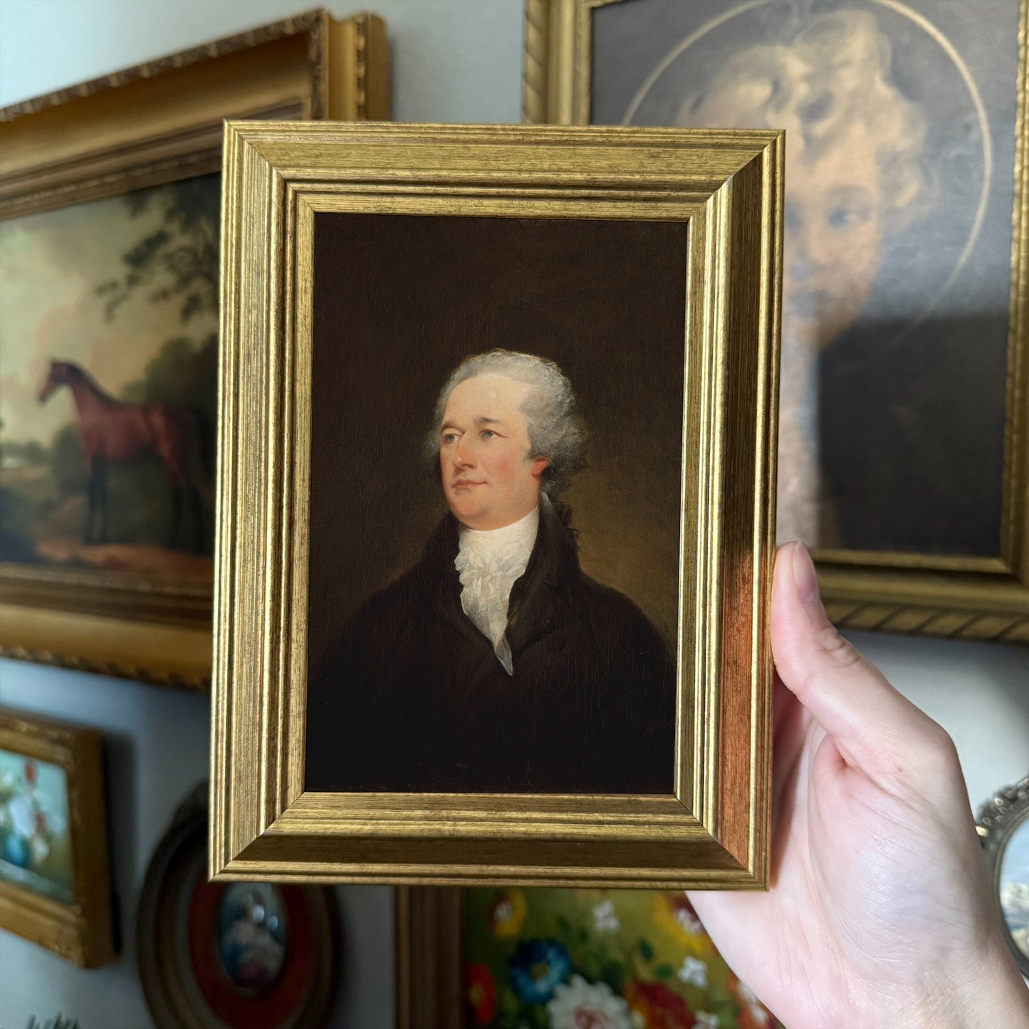 Vintage Hamilton Man portrait painting print gallery wall art