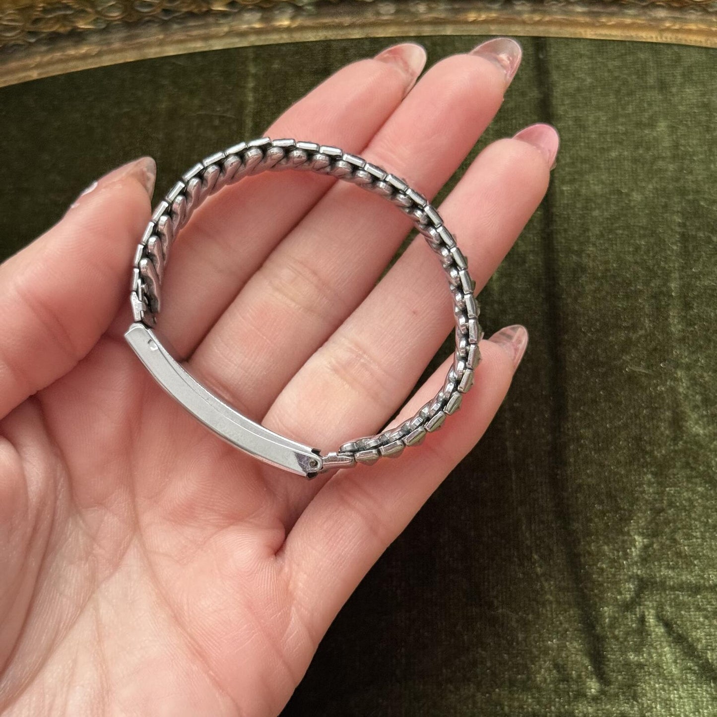 Vintage silver tone sweetheart bracelet TOPPS