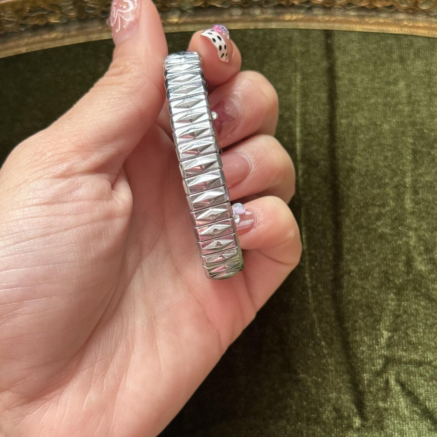 Vintage silver tone sweetheart bracelet TOPPS