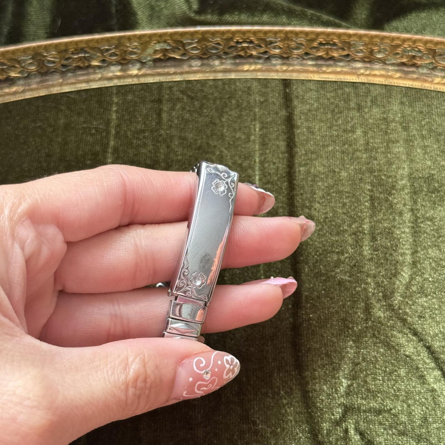 Vintage silver tone sweetheart bracelet TOPPS