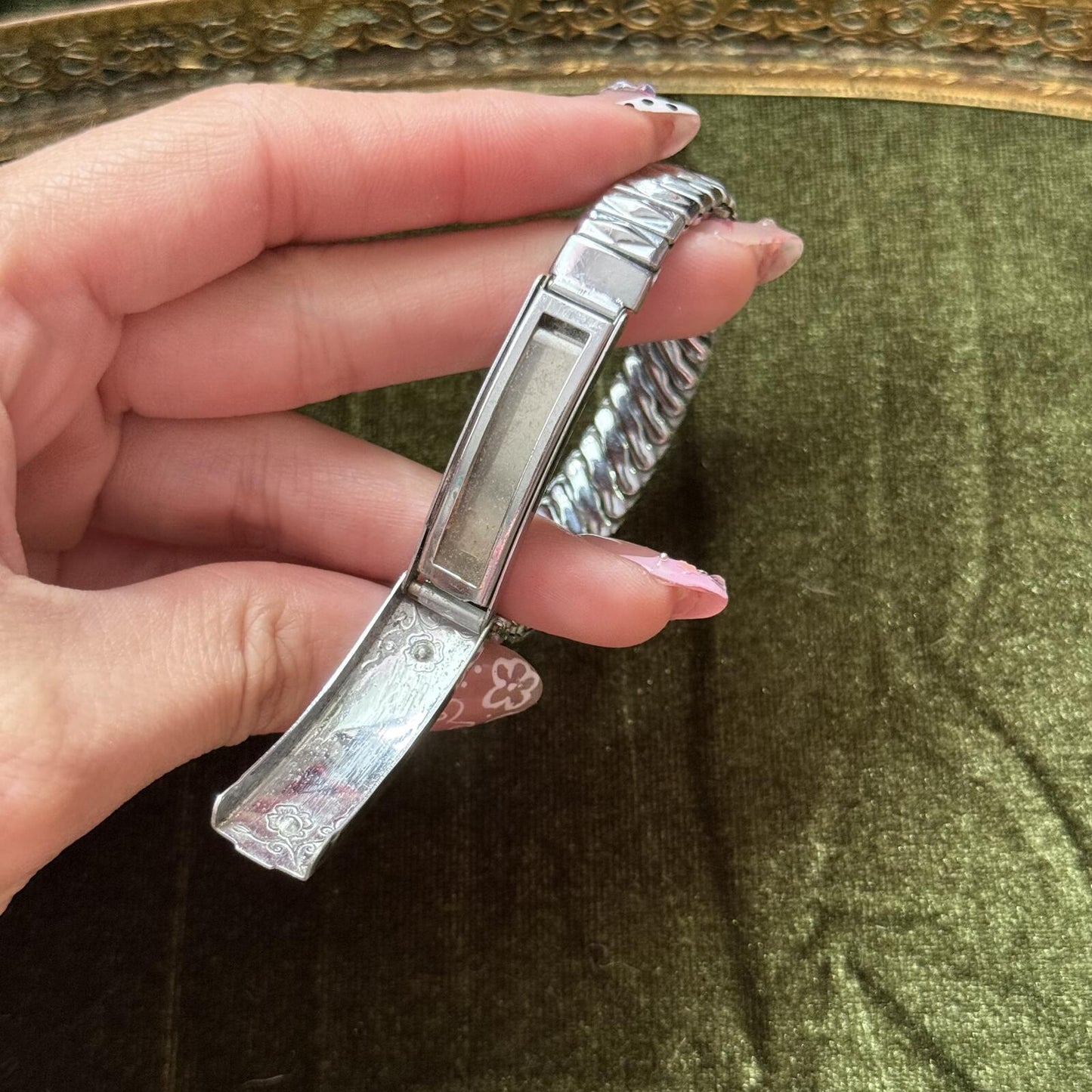 Vintage silver tone sweetheart bracelet TOPPS