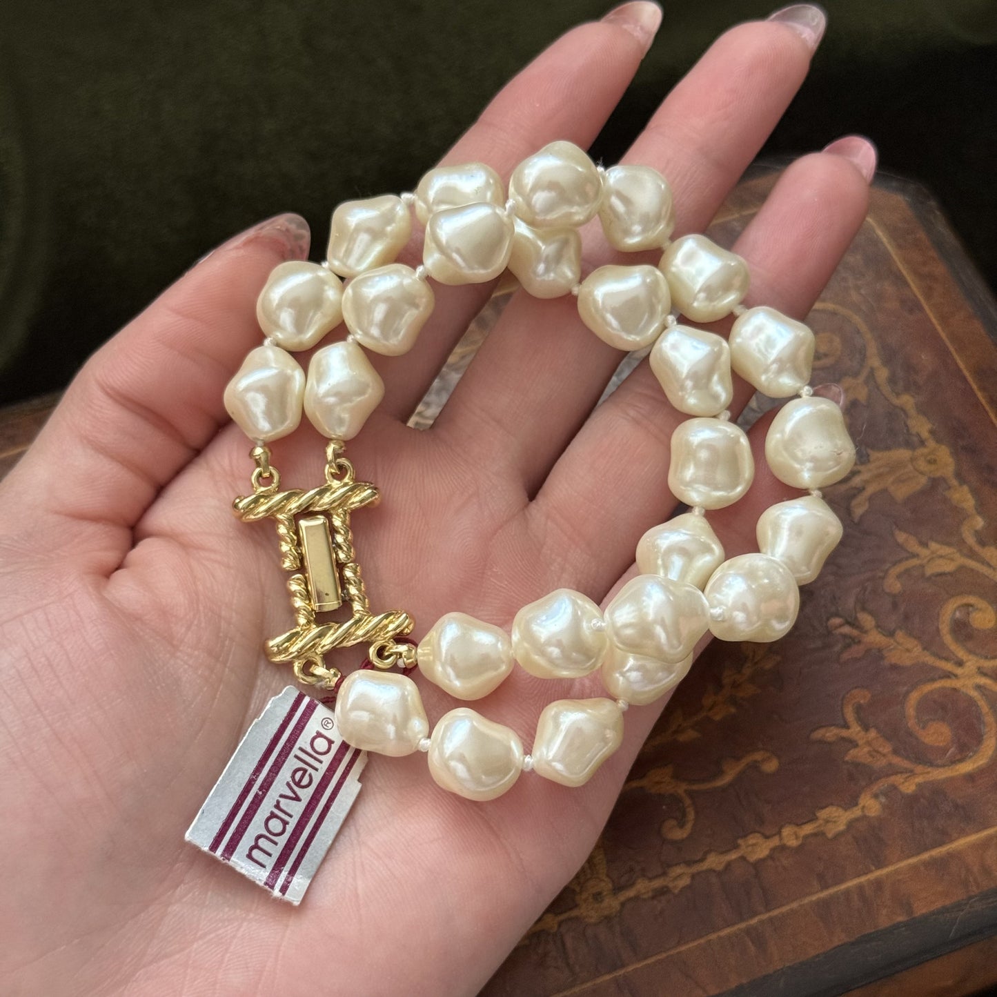 Vintage Faux Pearl Marvella Bracelet