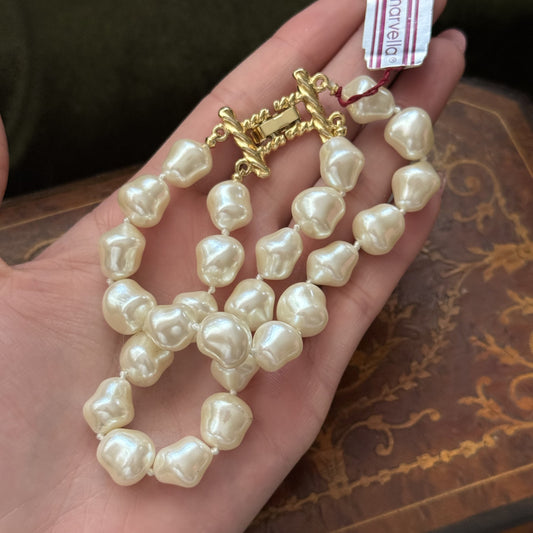 Vintage Faux Pearl Marvella Bracelet