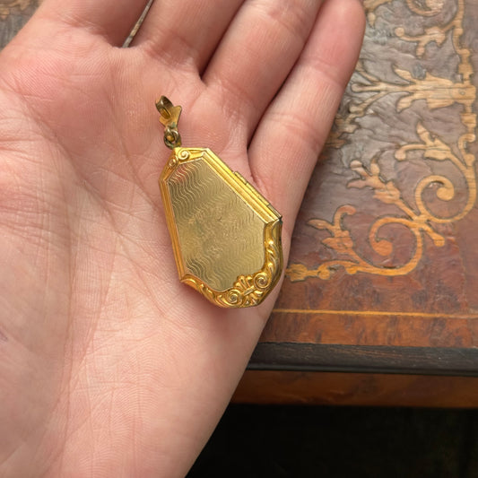 Vintage Shell Cameo Locket