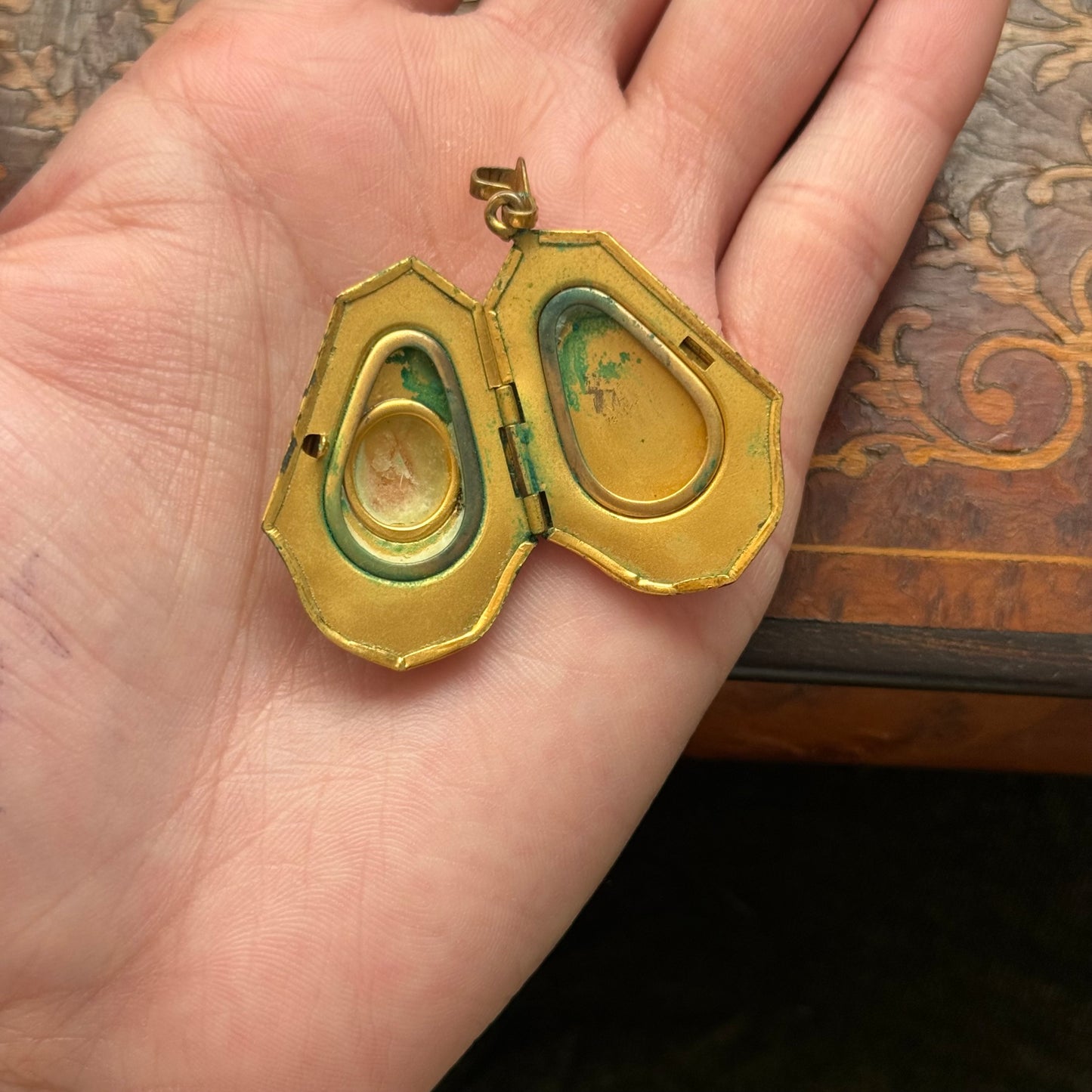 Vintage Shell Cameo Locket