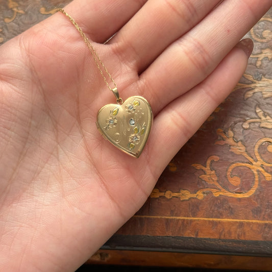 Vintage Mom GF Locket Pendant Necklace