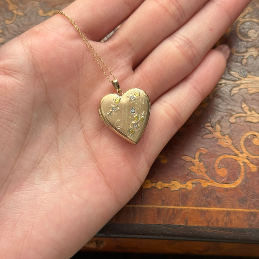 Vintage Mom GF Locket Pendant Necklace