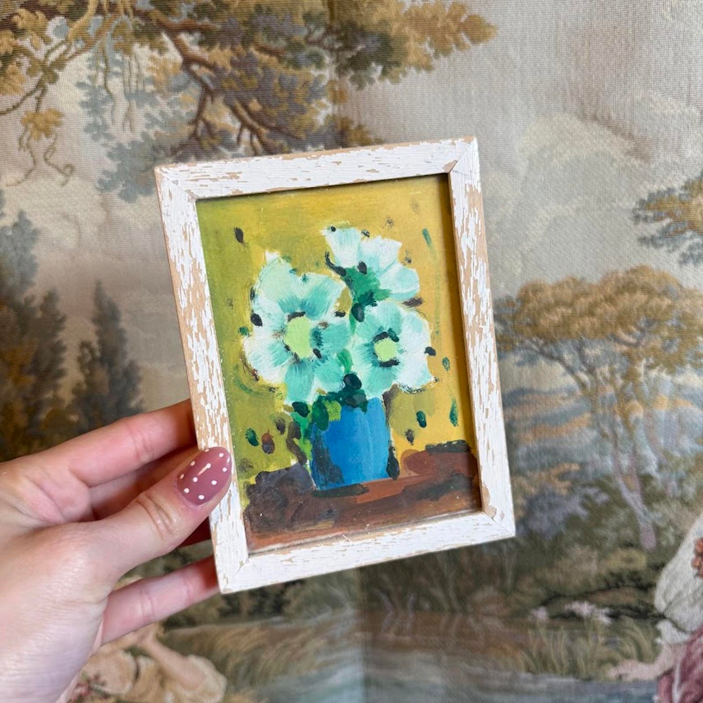 Floral Painting in Wooden Frame
