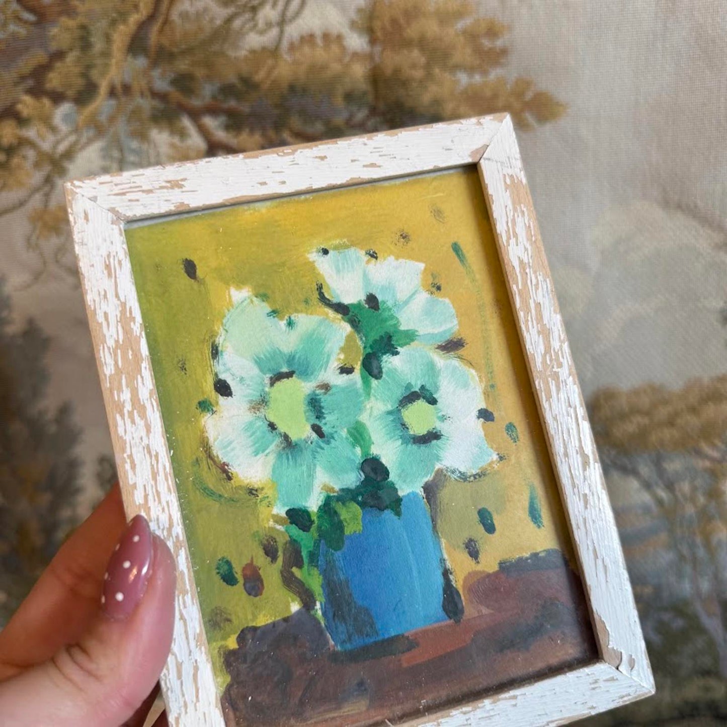 Floral Painting in Wooden Frame