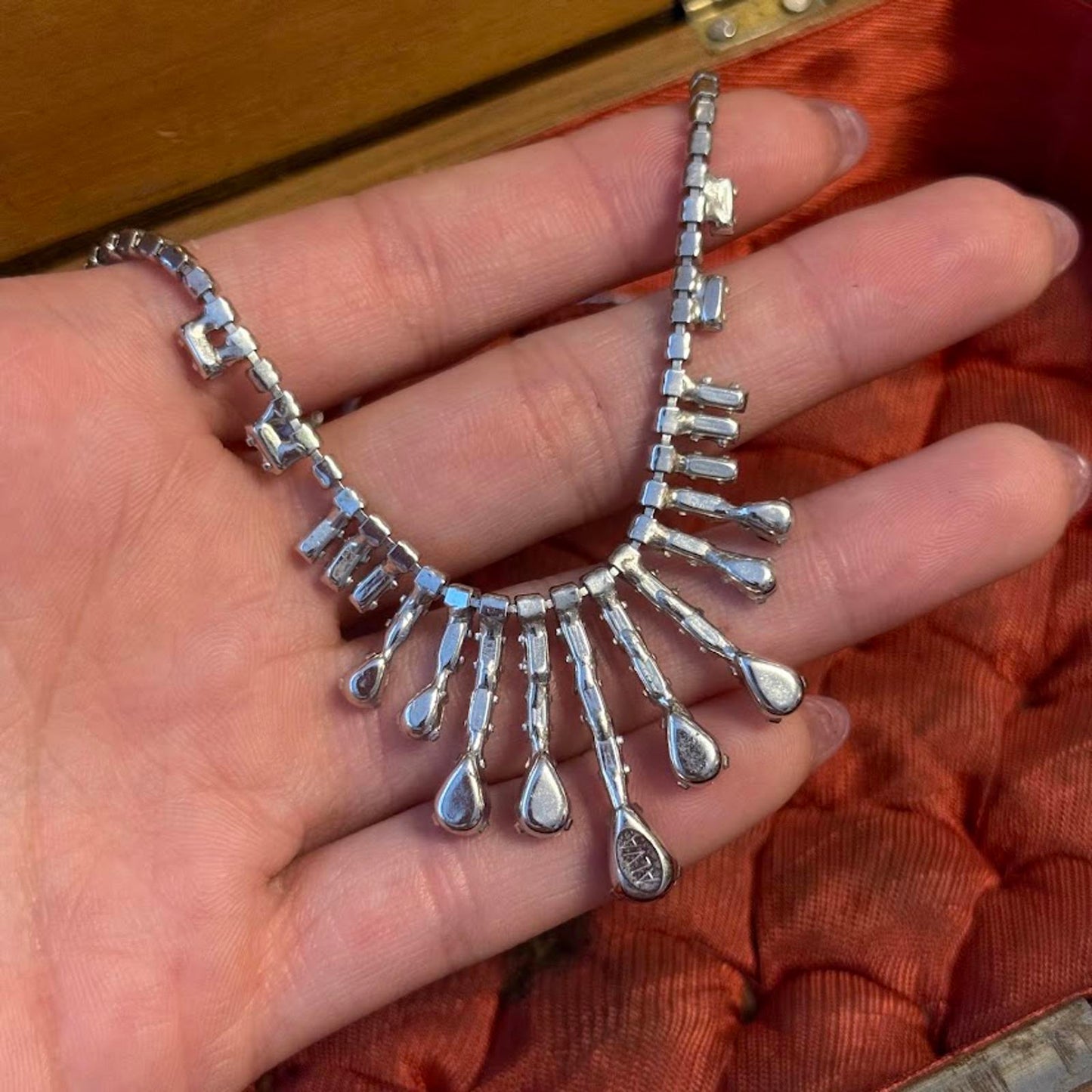 Vintage ALVA rhinestone statement necklace