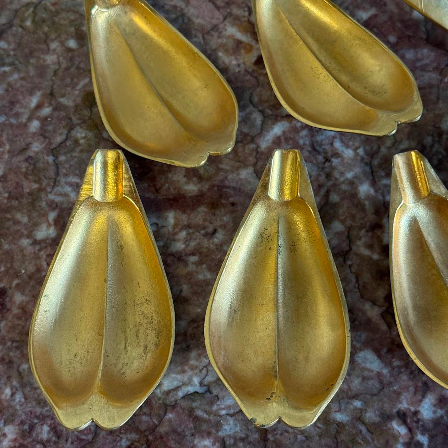 Vintage Mid-Century Modern Brass Lotus Flower Ashtray