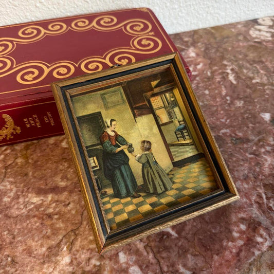 Vintage Wooden Frame with Print